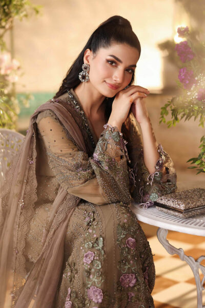 Maria B Chiffon Collection | Chiffons 2026 | MPC-26-102-Muted Mocha
