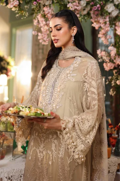 Maria B Chiffon Collection | Chiffons 2026 | MPC-26-103-Olive Gold