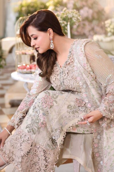 Maria B Chiffon Collection | Chiffons 2026 | MPC-26-107-Ivory Beige