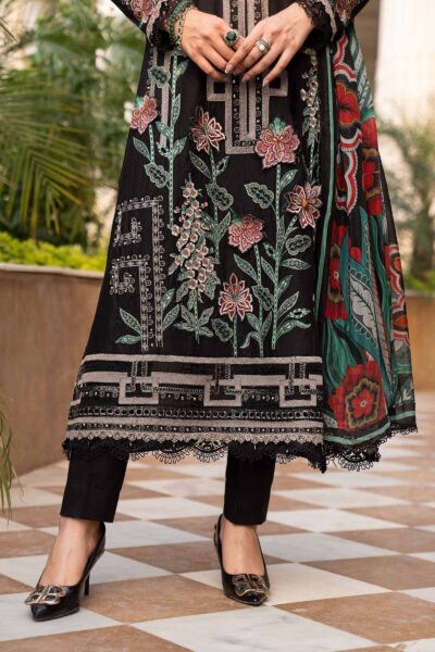3 Piece Embroidered Jacquard Lawn Suit