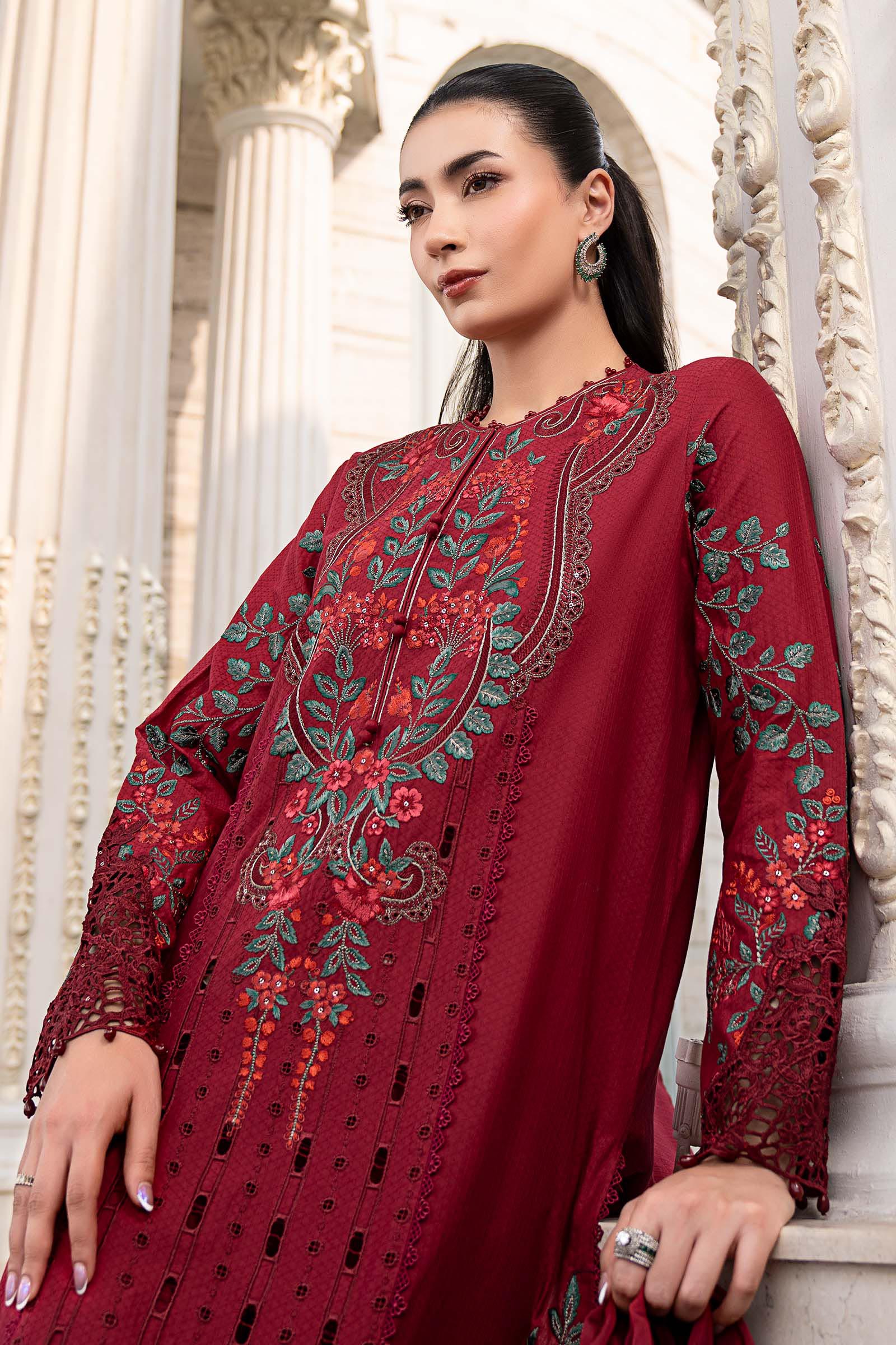 3 Piece Embroidered Jacquard Lawn Suit - Image 4