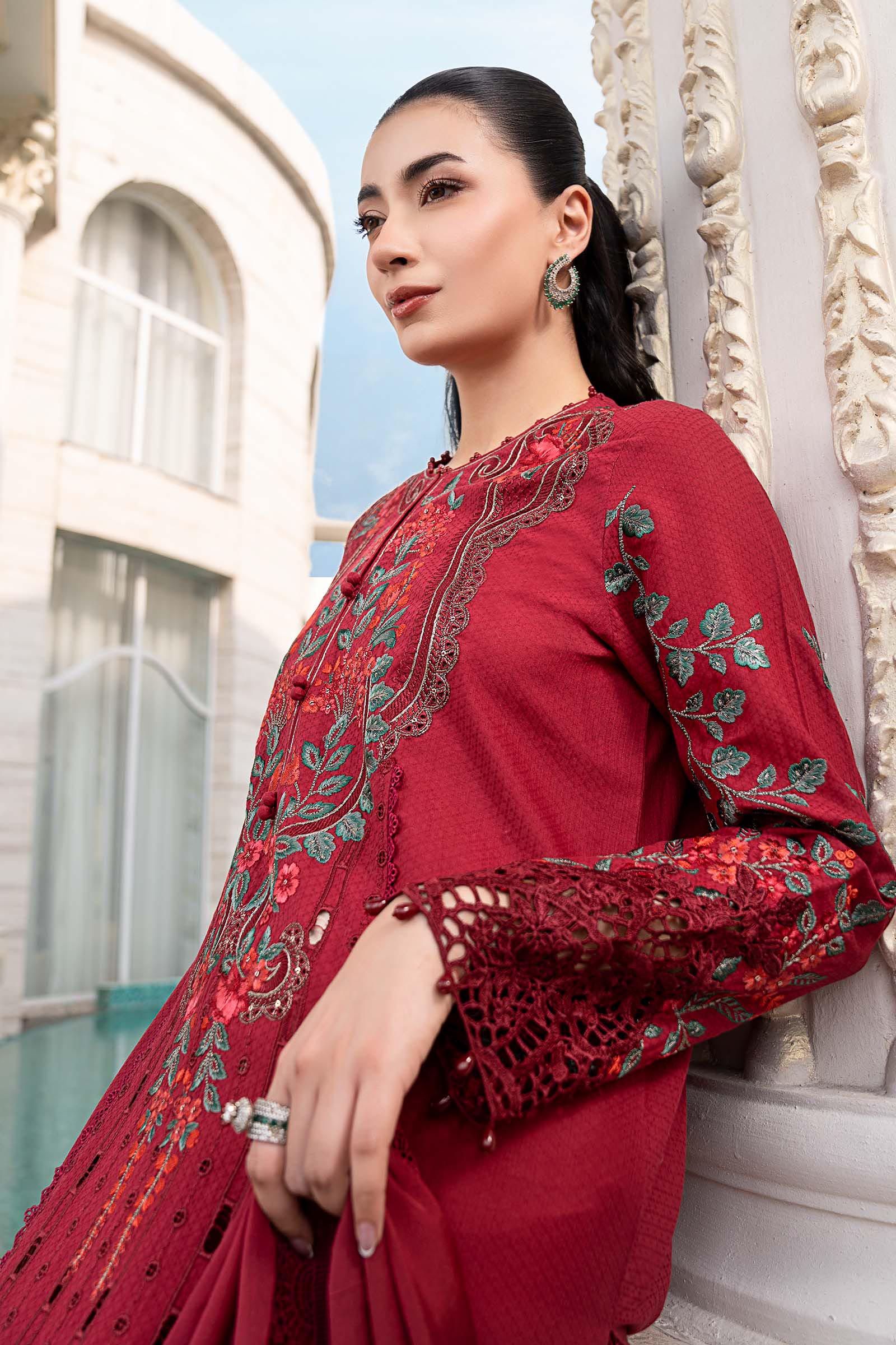 3 Piece Embroidered Jacquard Lawn Suit - Image 3