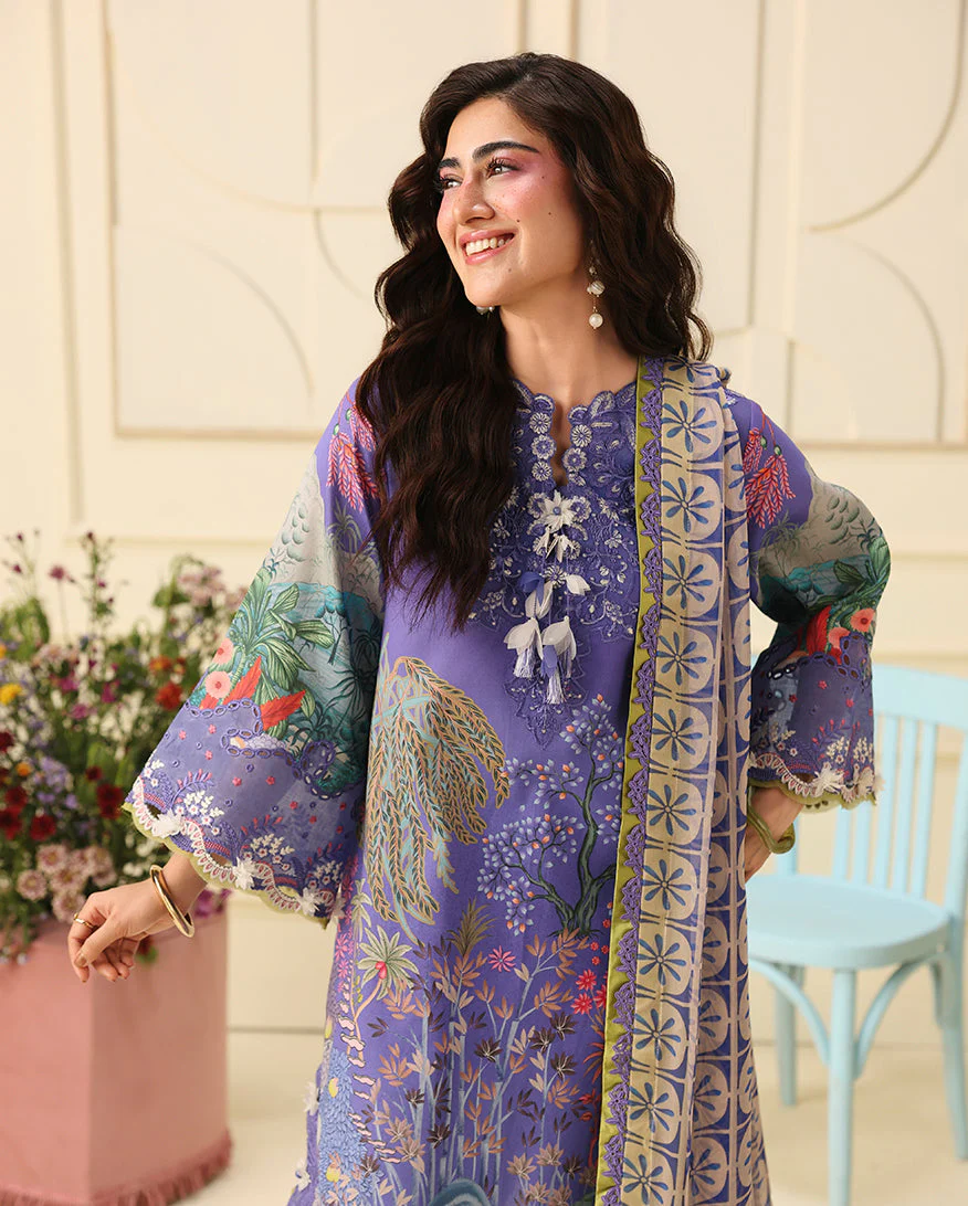 Mushq Soleil Prints Lawn 2026 || Camellia Kiss - Image 2