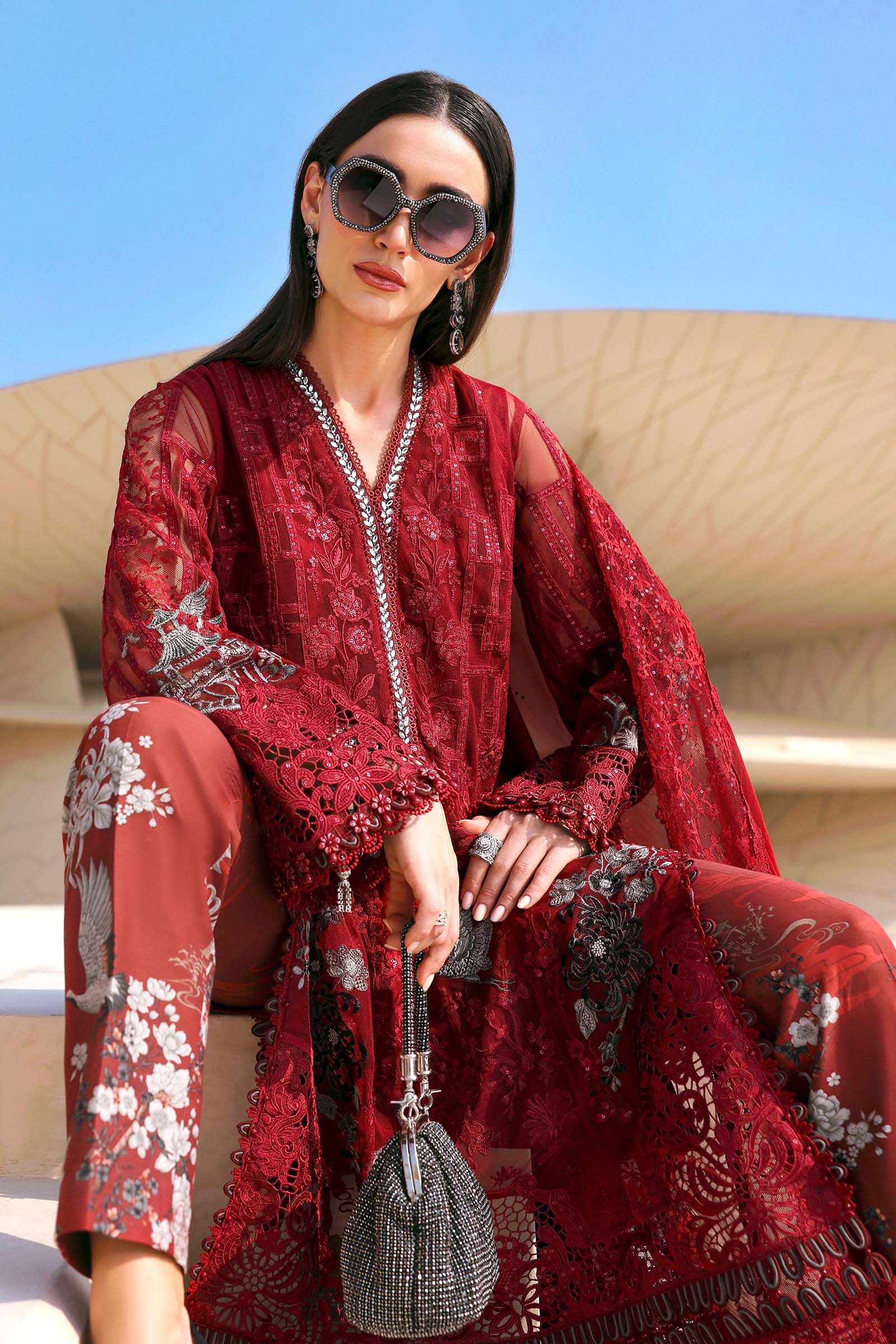Maria B Eid Lawn 2026 || D-2607-A - Image 2