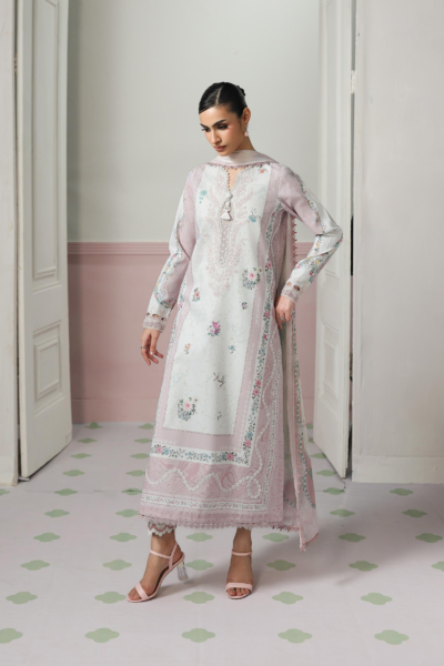 Qalamkar Qalamkar QPrints Embroidered Lawn Unstitched 3Pc Suit QQP-05A Minal