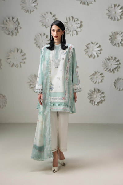 Qalamkar Qalamkar QPrints Embroidered Lawn Unstitched 3Pc Suit QQP-05B Rasha
