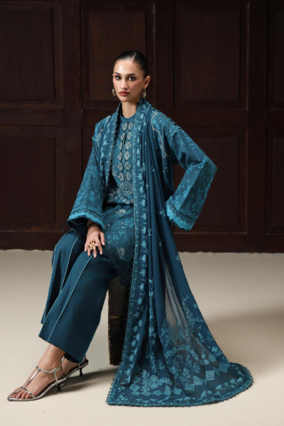 Qalamkar Qalamkar QPrints Embroidered Lawn Unstitched 3Pc Suit QQP-06A Alyra