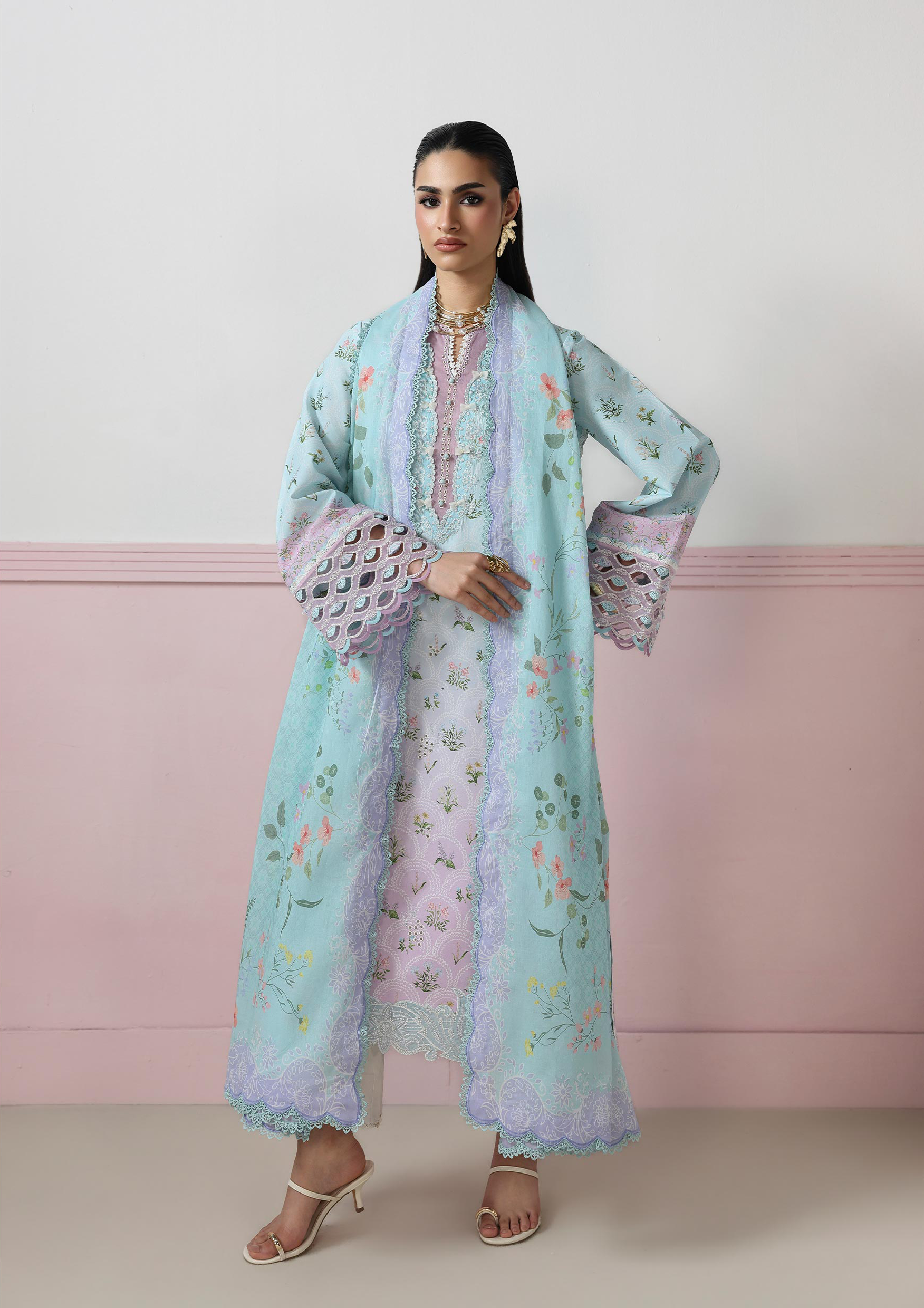 Qalamkar Qalamkar QPrints Embroidered Lawn Unstitched 3Pc Suit QQP-07A Arden