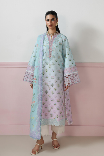 Qalamkar Qalamkar QPrints Embroidered Lawn Unstitched 3Pc Suit QQP-07A Arden