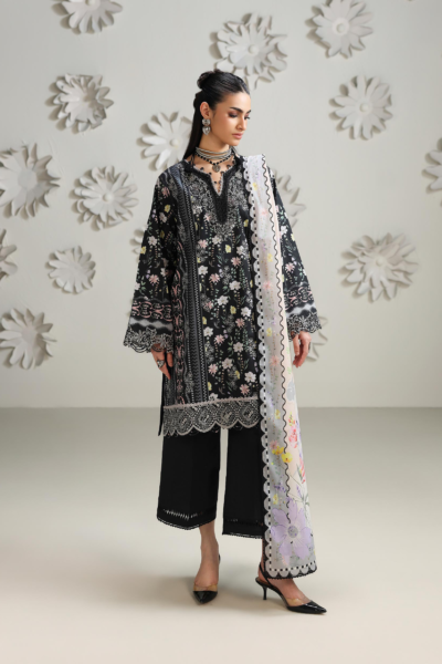 Qalamkar Qalamkar QPrints Embroidered Lawn Unstitched 3Pc Suit QQP-08A Amel
