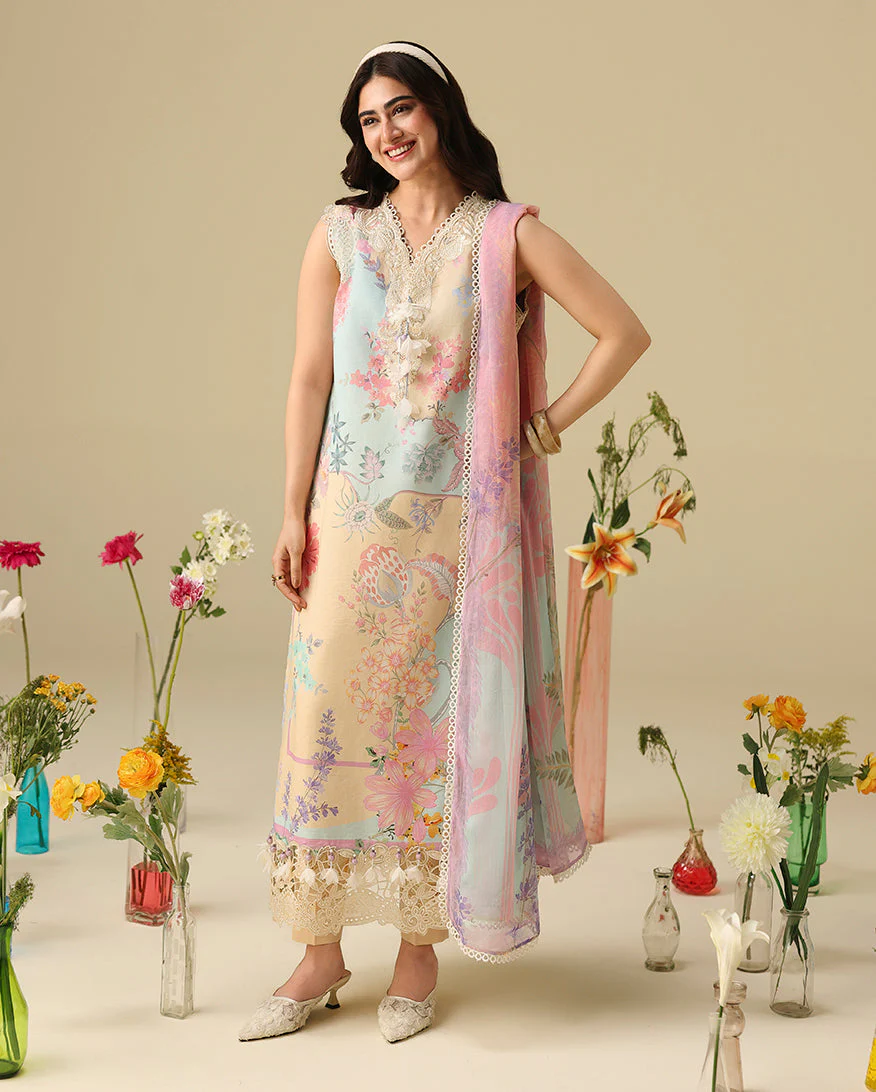 Mushq Soleil Prints Lawn 2026 || Bellarosa - Image 3