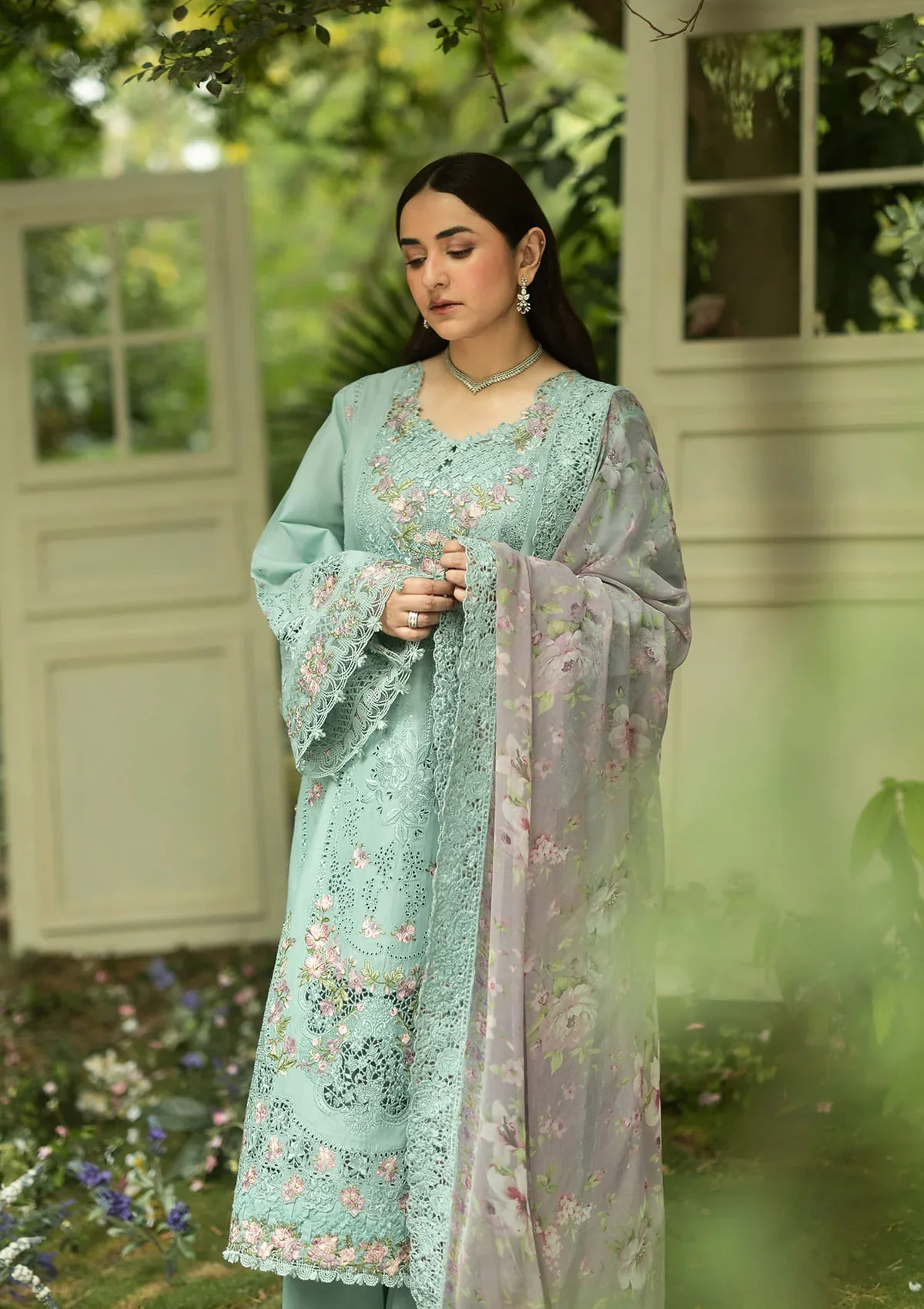 Elaf Luxury Lawn Vol 2 | 2026 || ELQ-6B MINT STORY