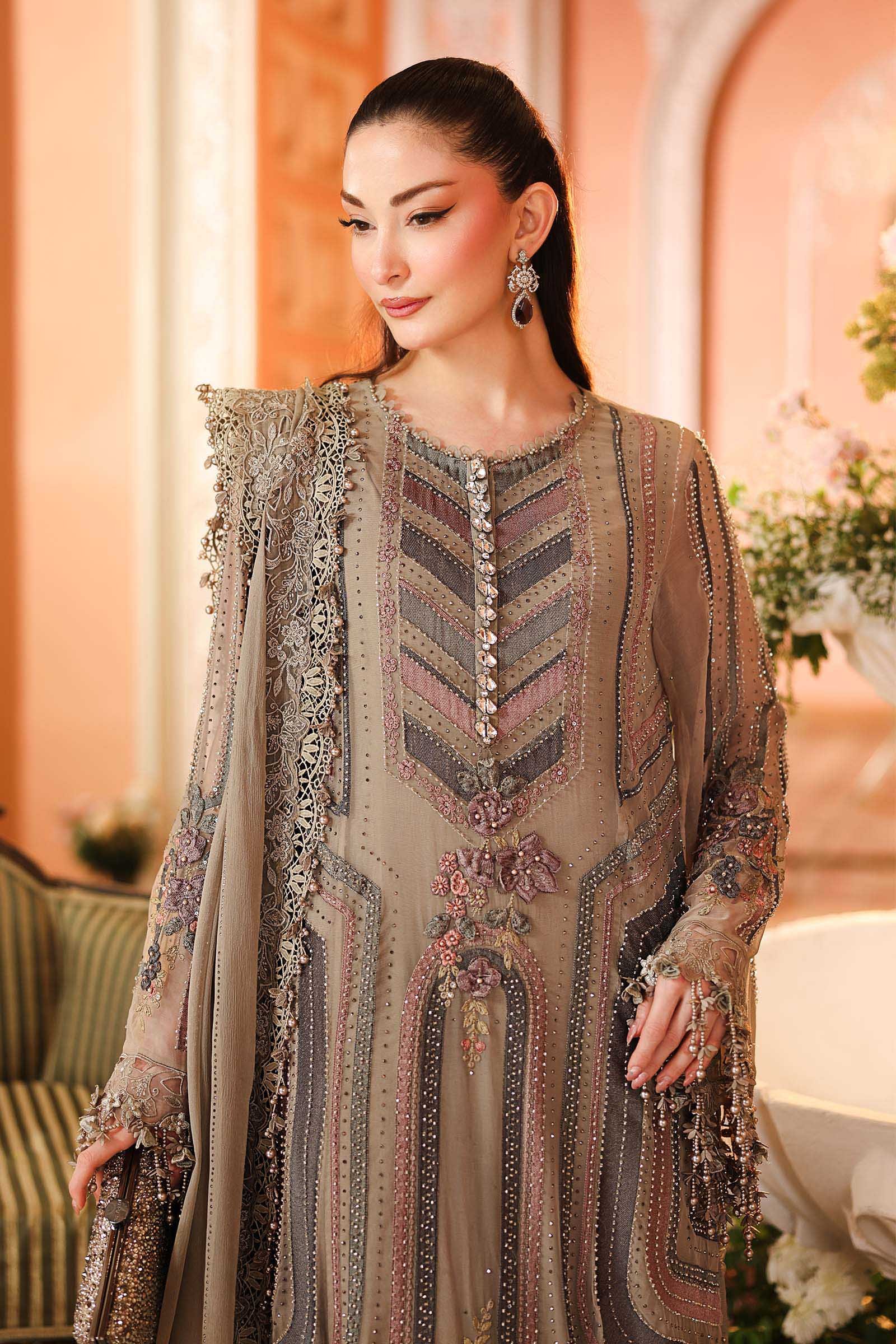3 Piece Embroidered Chiffon Suit - Image 2