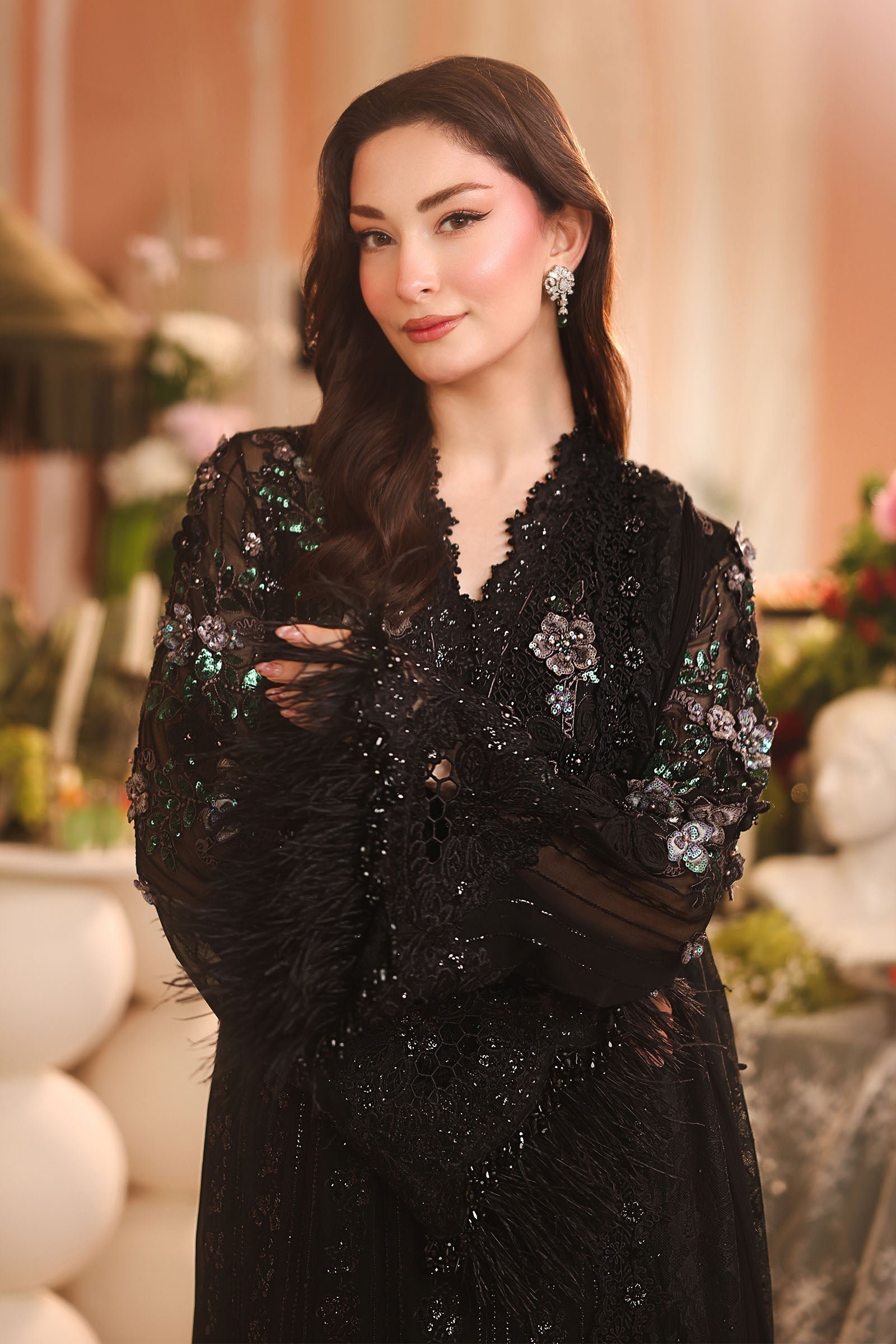 3 Piece Embroidered Chiffon Suit - Image 3
