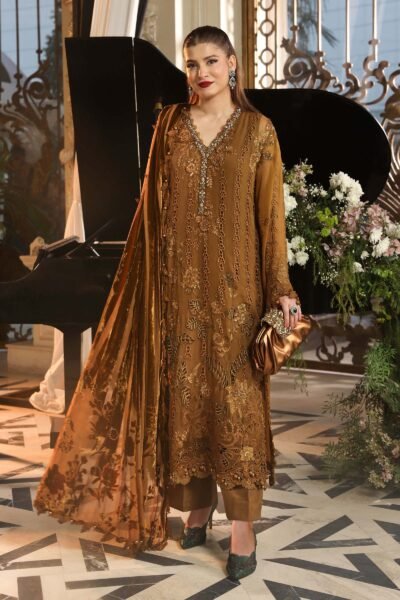 3 Piece Embroidered Chiffon