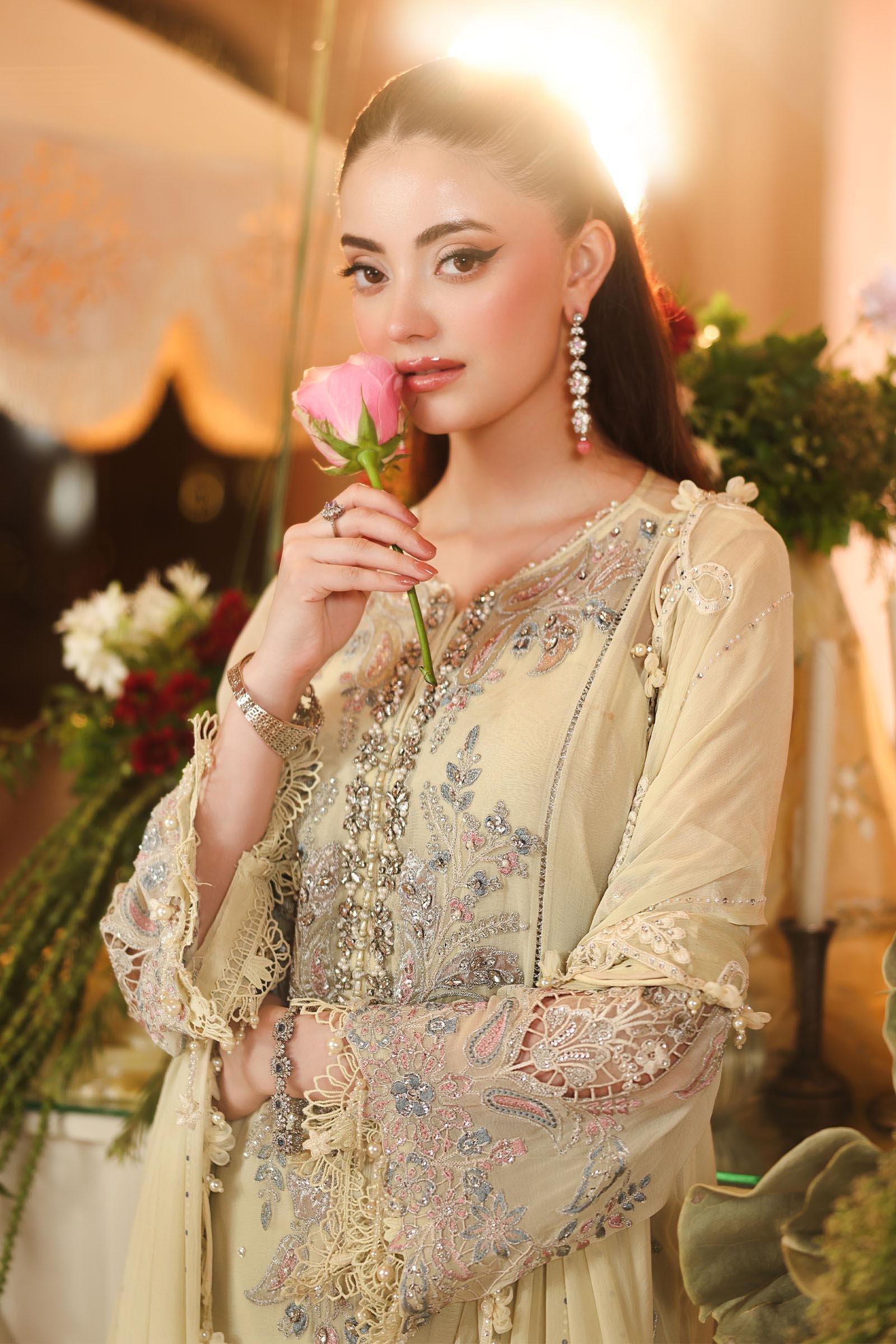 3 Piece Embroidered Chiffon Suit - Image 5