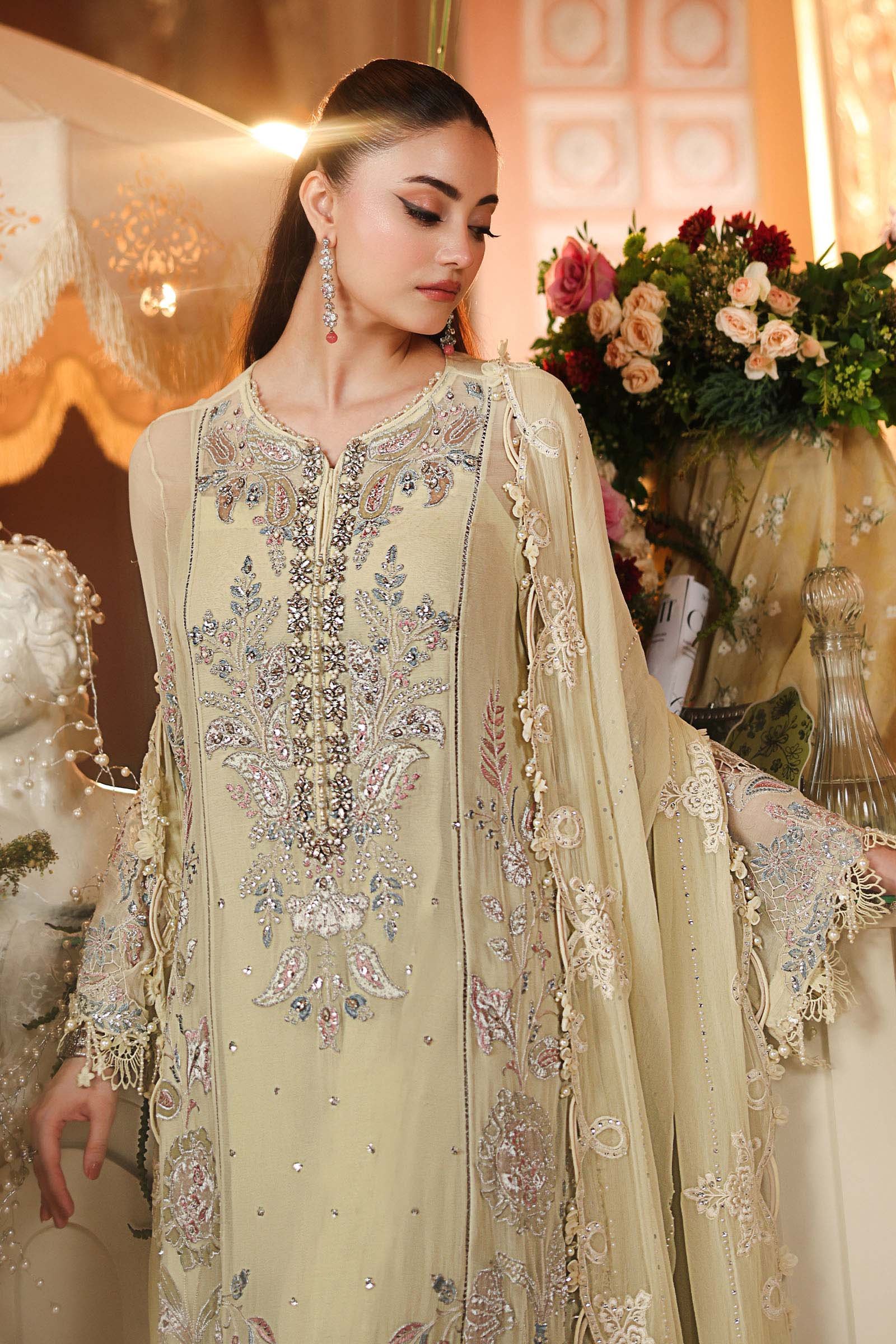 3 Piece Embroidered Chiffon Suit - Image 2
