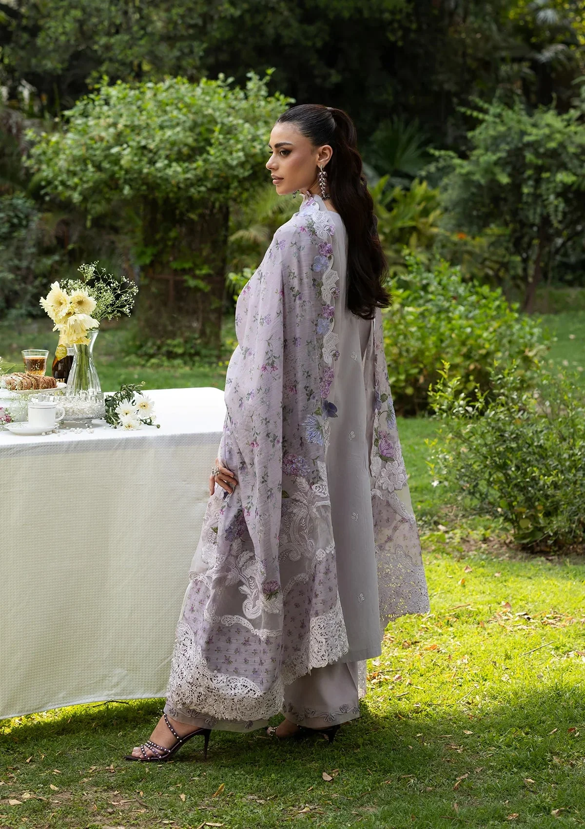 Elaf Luxury Lawn Vol 2 | 2026 || ELQ-4B PURE PLUM - Image 4