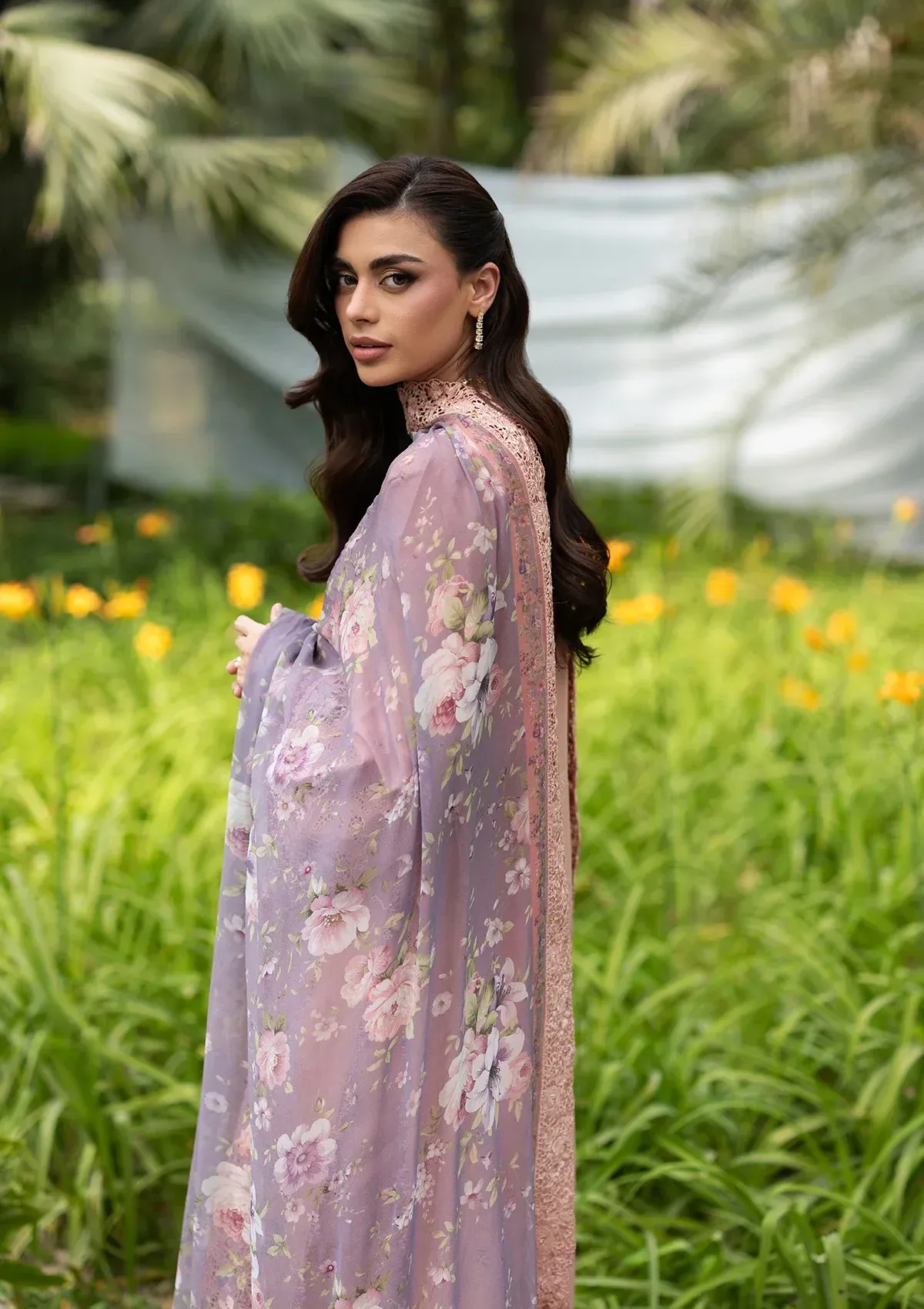 Elaf Luxury Lawn Vol 2 | 2026 || ELQ-6A BLUSHING ROSE