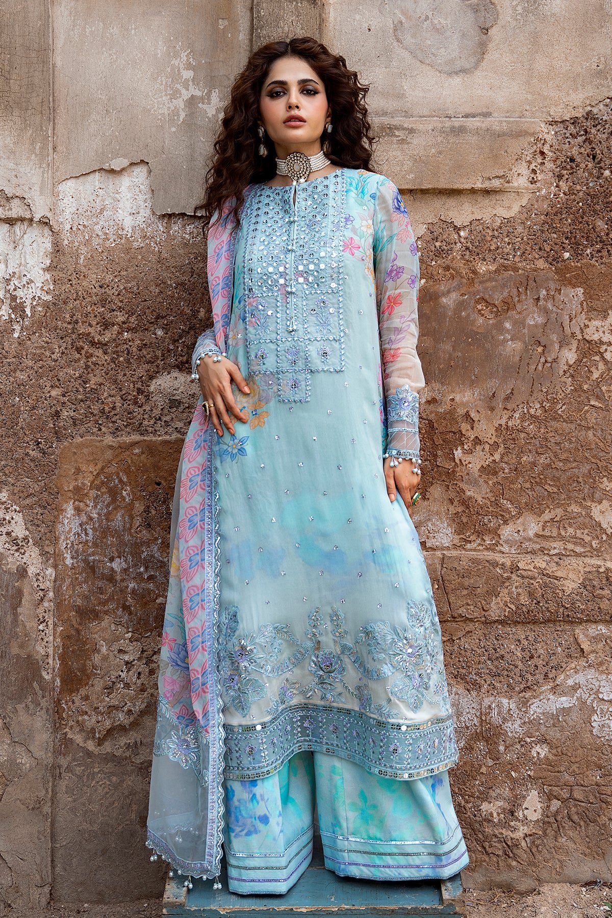 Charizma 3-PC Unstitched Embroidered Chiffon Collection VSLW6-11