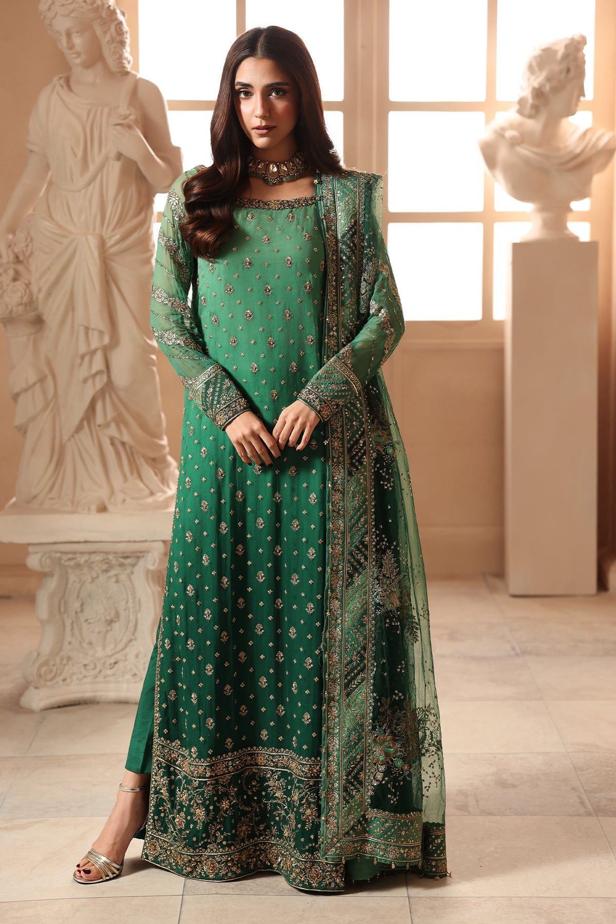 Charizma 3-PC Unstitched Embroidered Luxury Chiffon DJW6-03