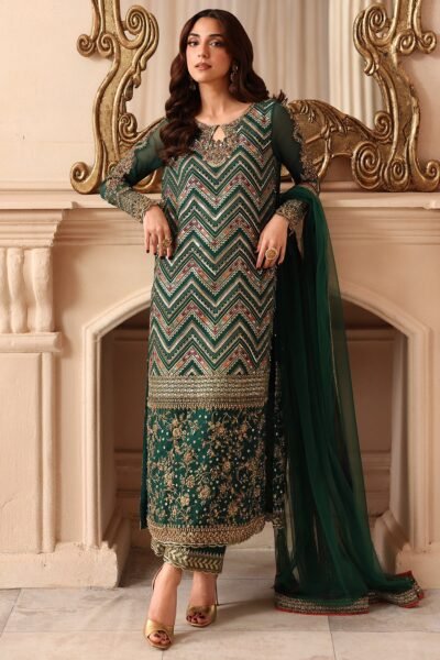 Charizma 3-PC Unstitched Embroidered Luxury Chiffon DJW6-07