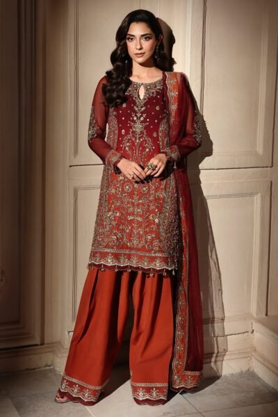 Charizma 3-PC Unstitched Embroidered Luxury Chiffon DJW6-08