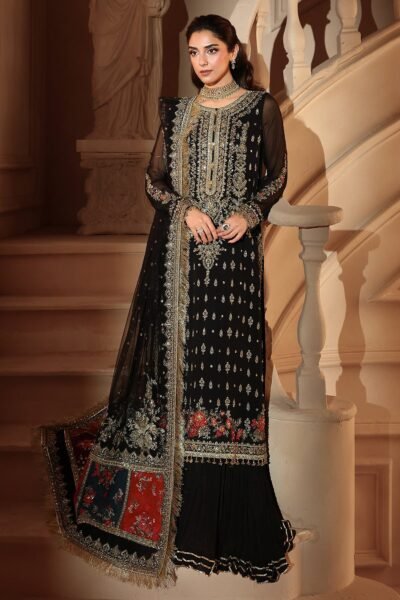 Charizma 3-PC Unstitched Embroidered Luxury Chiffon DJW6-04