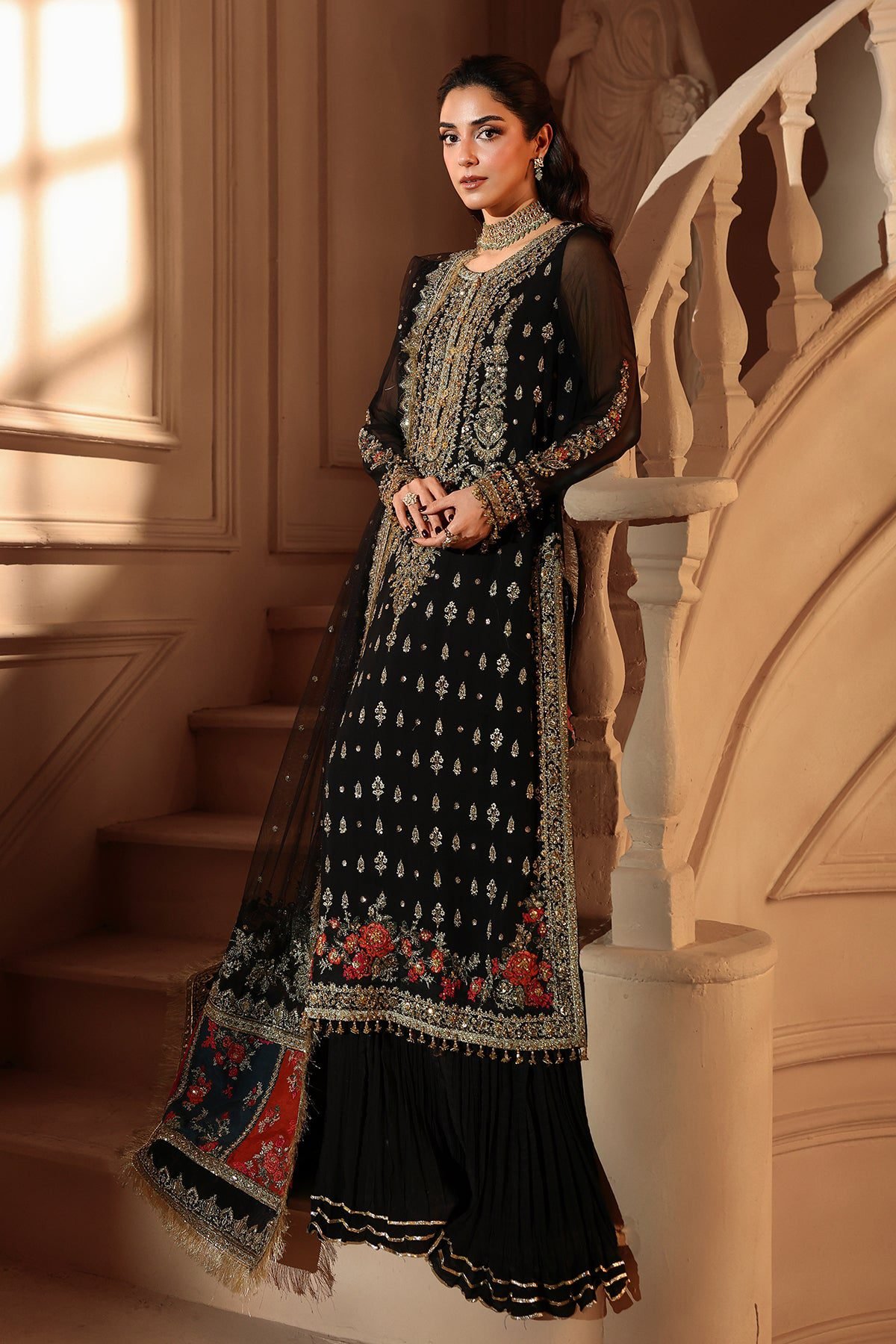 Charizma 3-PC Unstitched Embroidered Luxury Chiffon DJW6-04