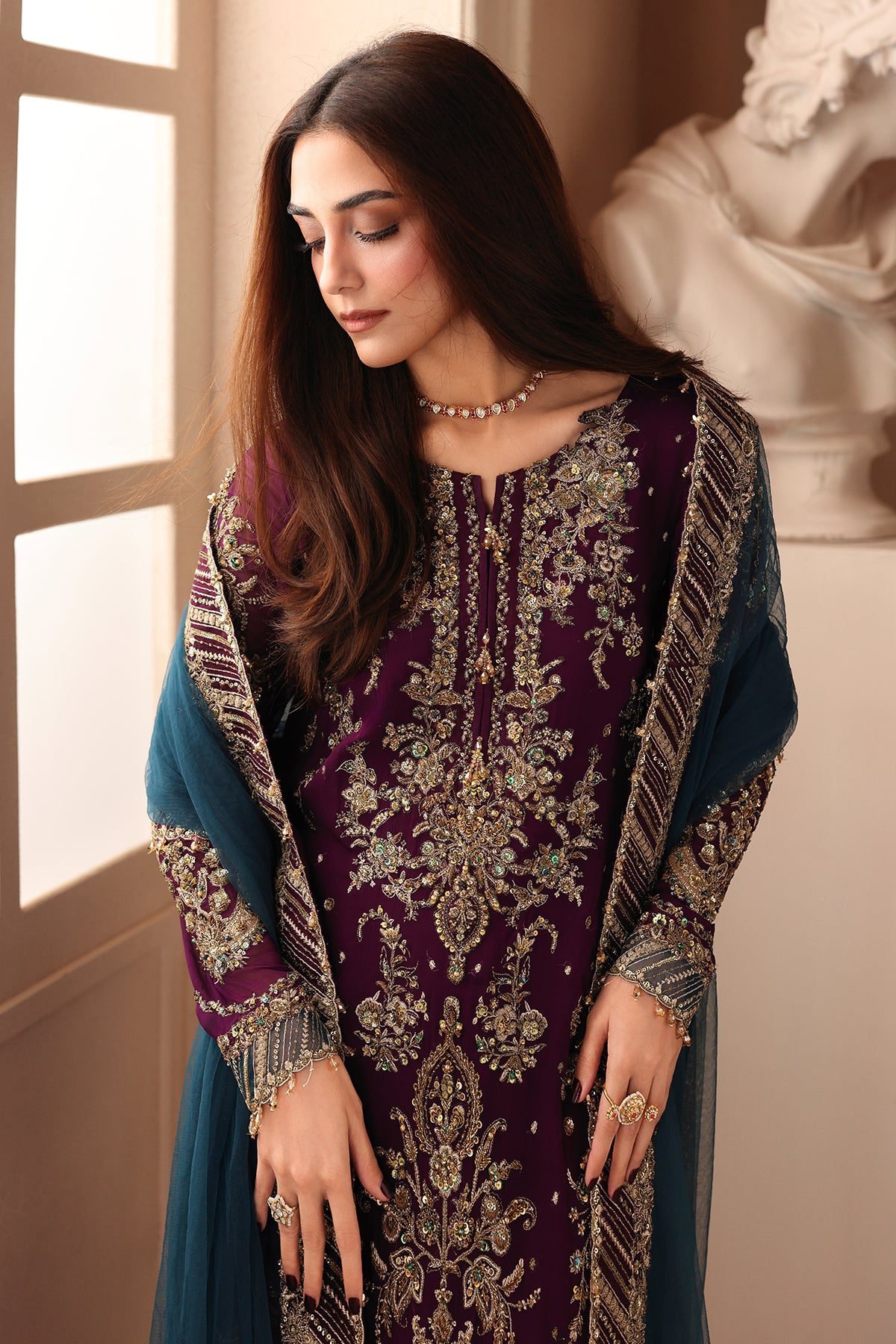 Charizma 3-PC Unstitched Embroidered Luxury Chiffon DJW6-01