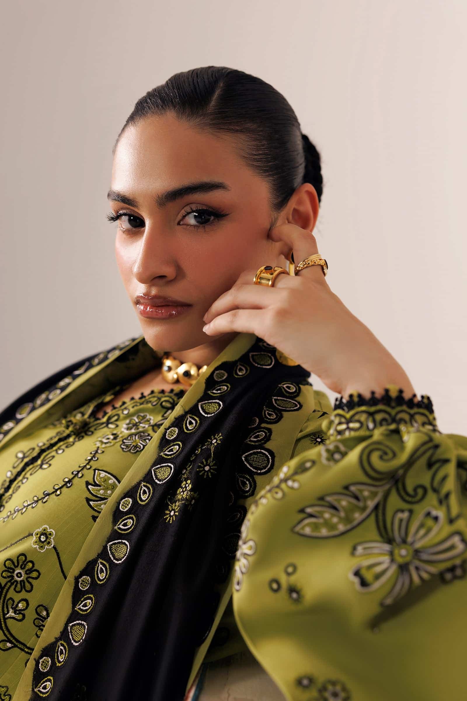 Qline Linen ’26 Qalamkar | QLW-01 AMARAH - Image 4