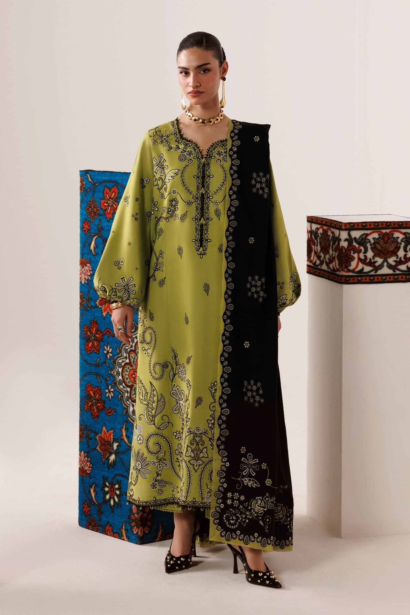 Qline Linen ’26 Qalamkar | QLW-01 AMARAH - Image 3