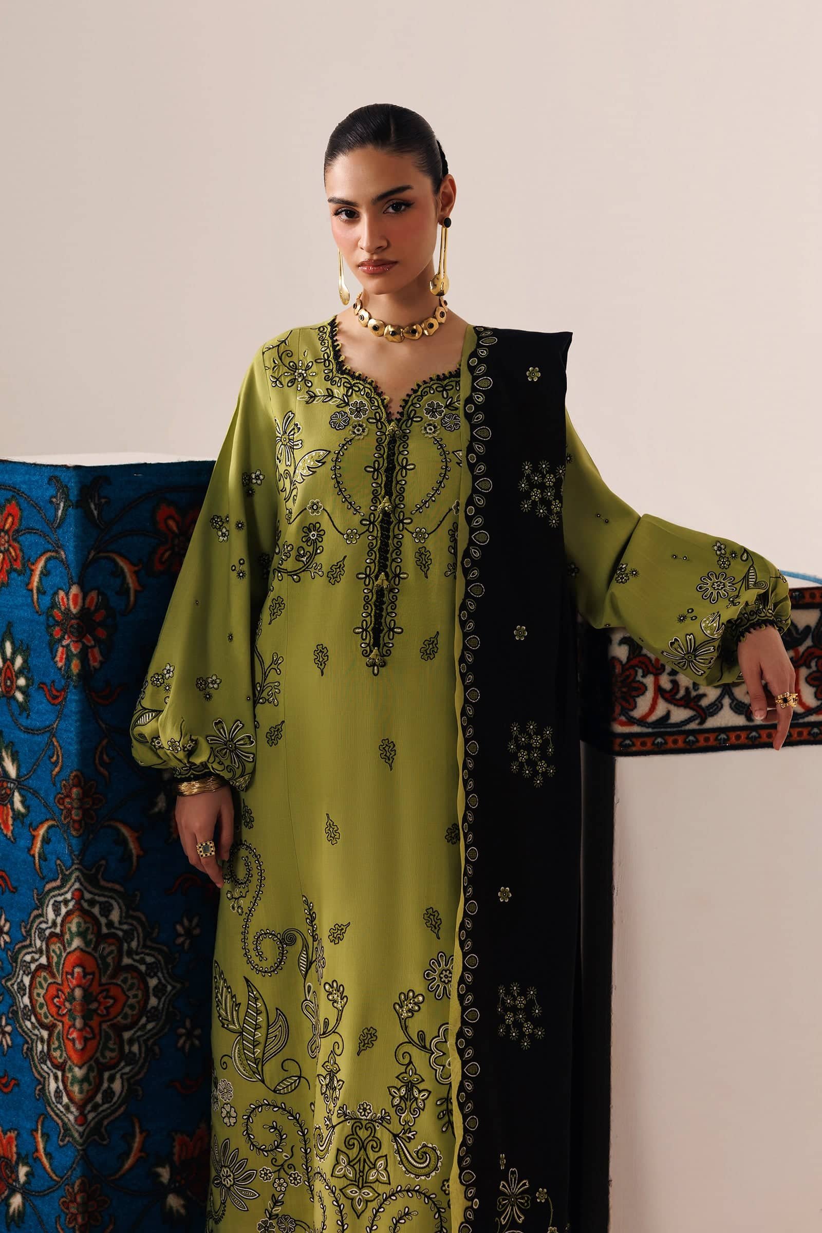 Qline Linen ’26 Qalamkar | QLW-01 AMARAH - Image 2