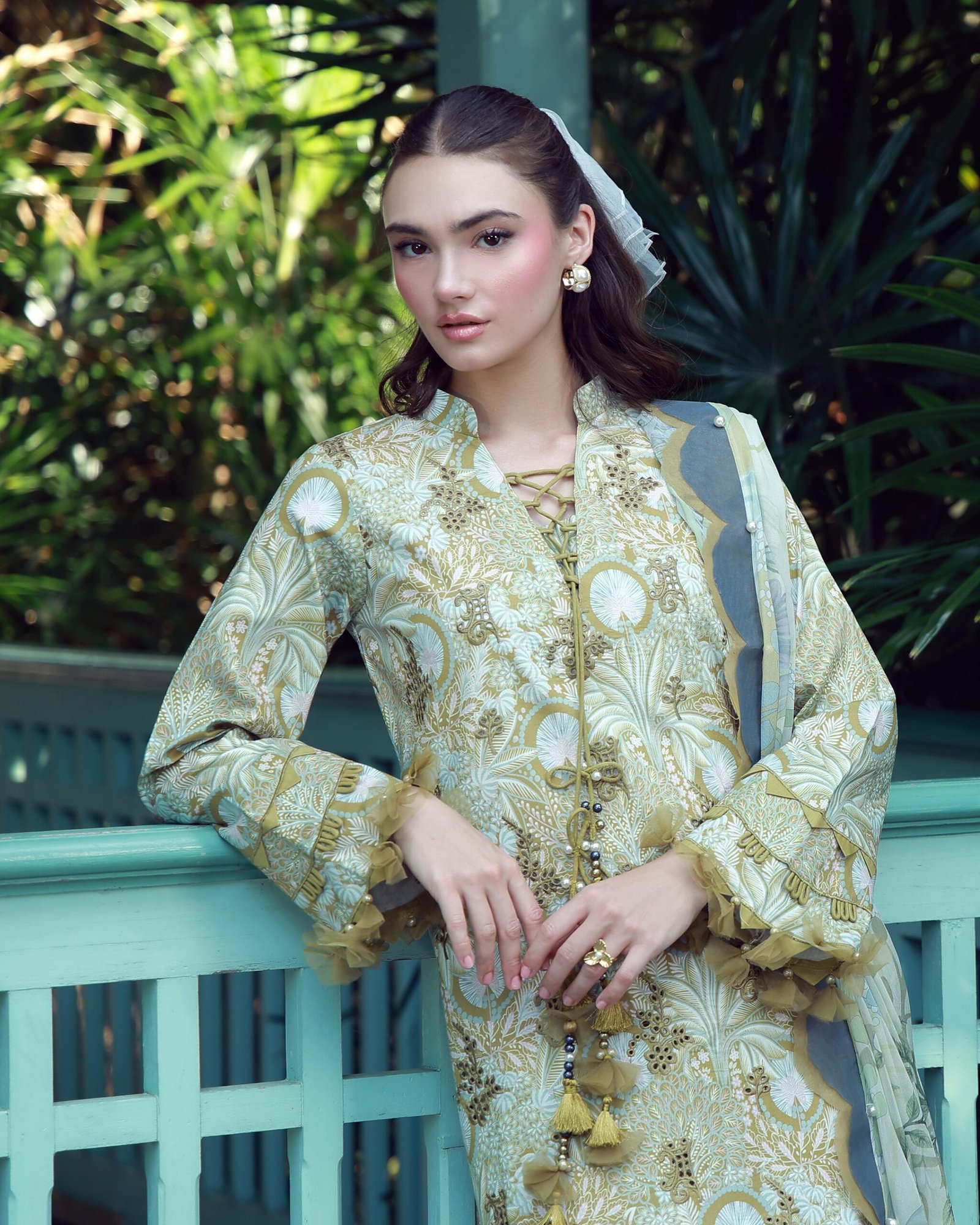 Jade Tropical Prints LUMEA EMB CAMBRIC – AUREN - Image 2