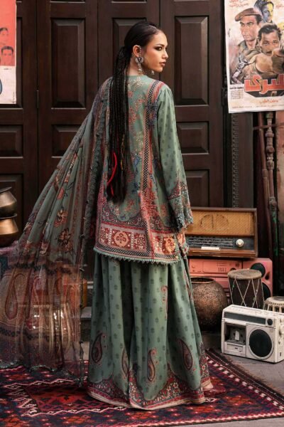 M Prints Maria B | Embroidered Cambric Suit – Sea Green (MPT-3102-A)