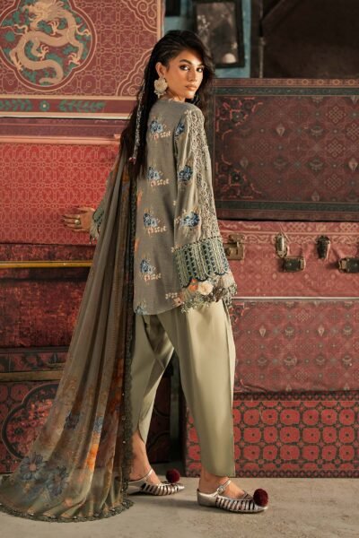 M Prints Maria B | Embroidered Cambric Suit – Sage Green (MPT-3103-A)
