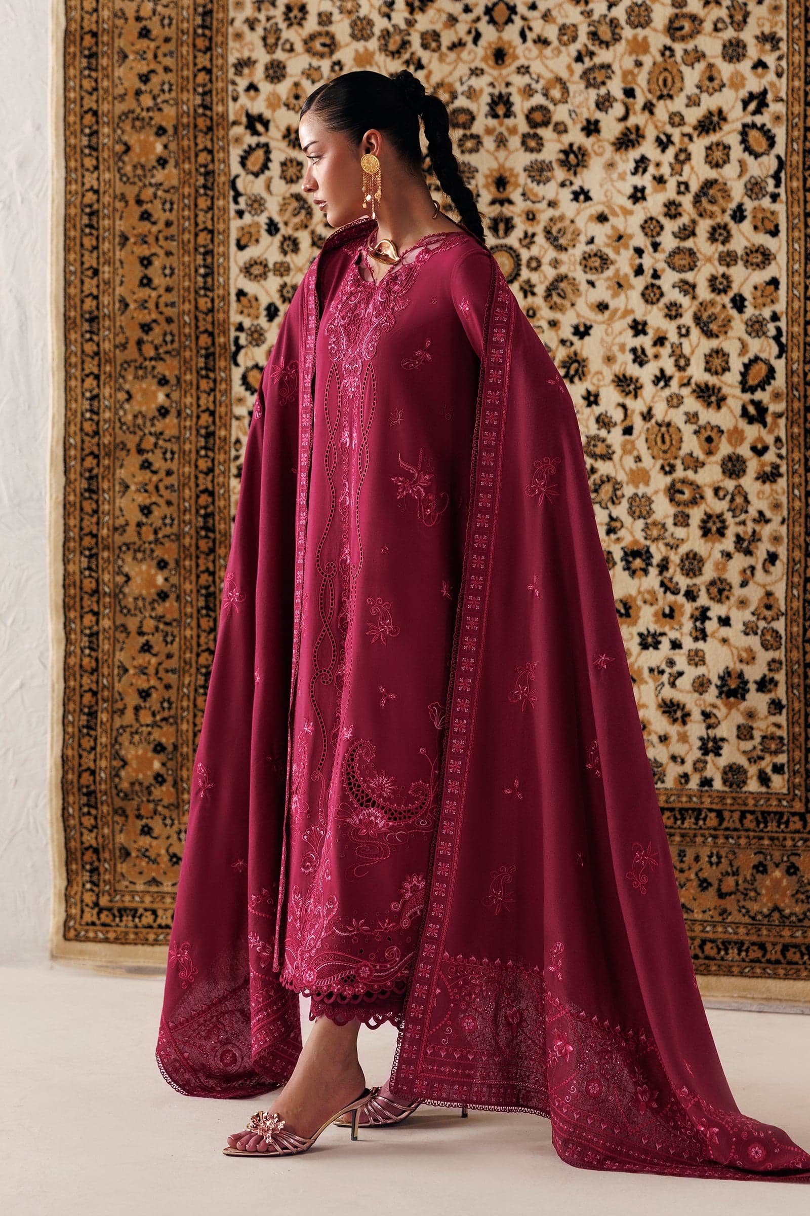Qline Linen ’26 Qalamkar | QLW-02 ALEENA
