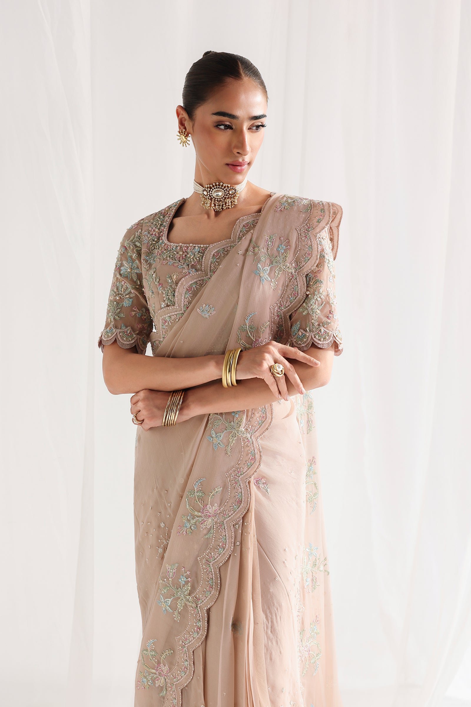 Qalamkar Chiffon Collection QCC-04 NOVERA - Image 5