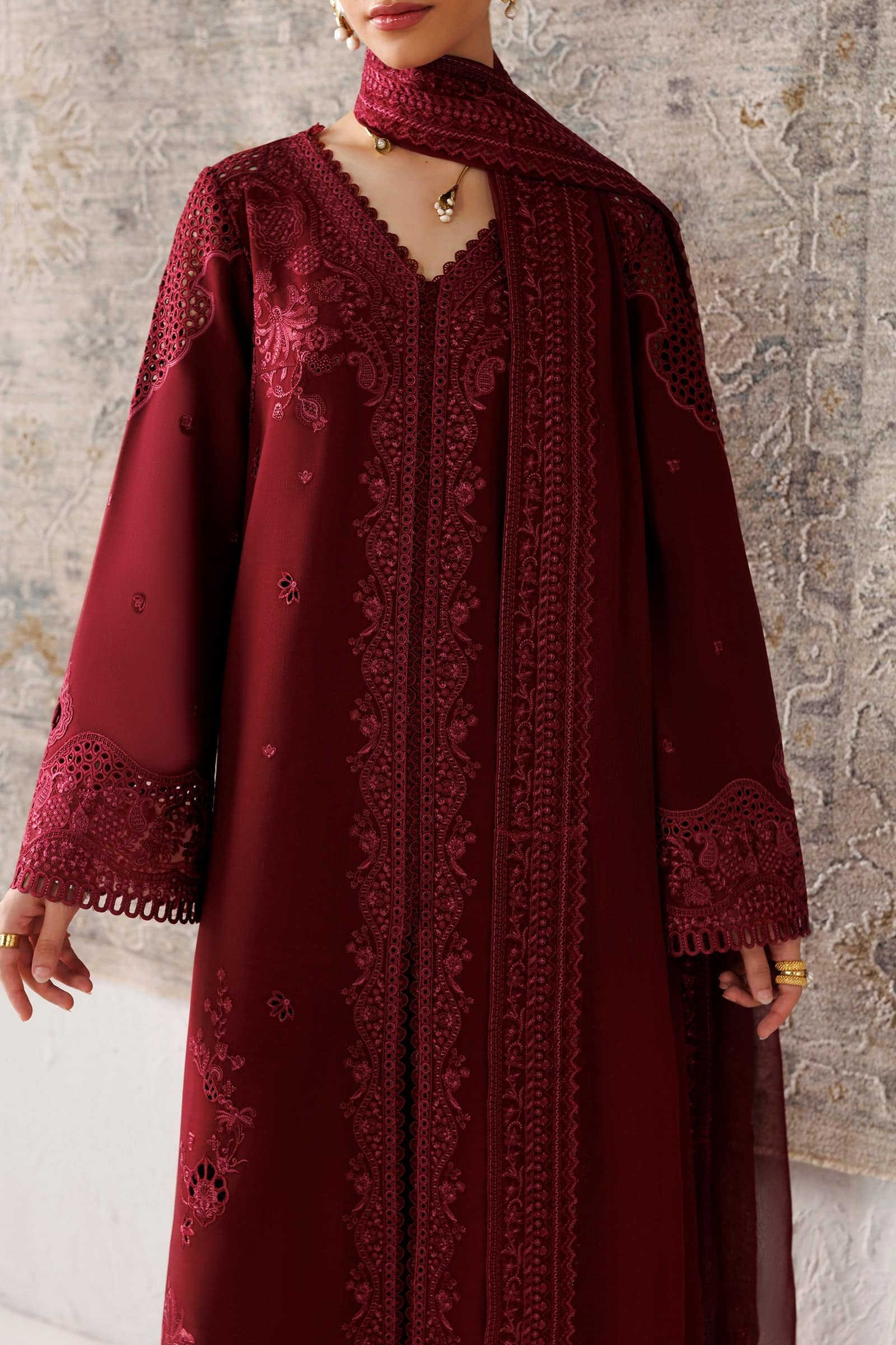 Qline Linen ’26 Qalamkar | QLW-08 NEIRAH - Image 4
