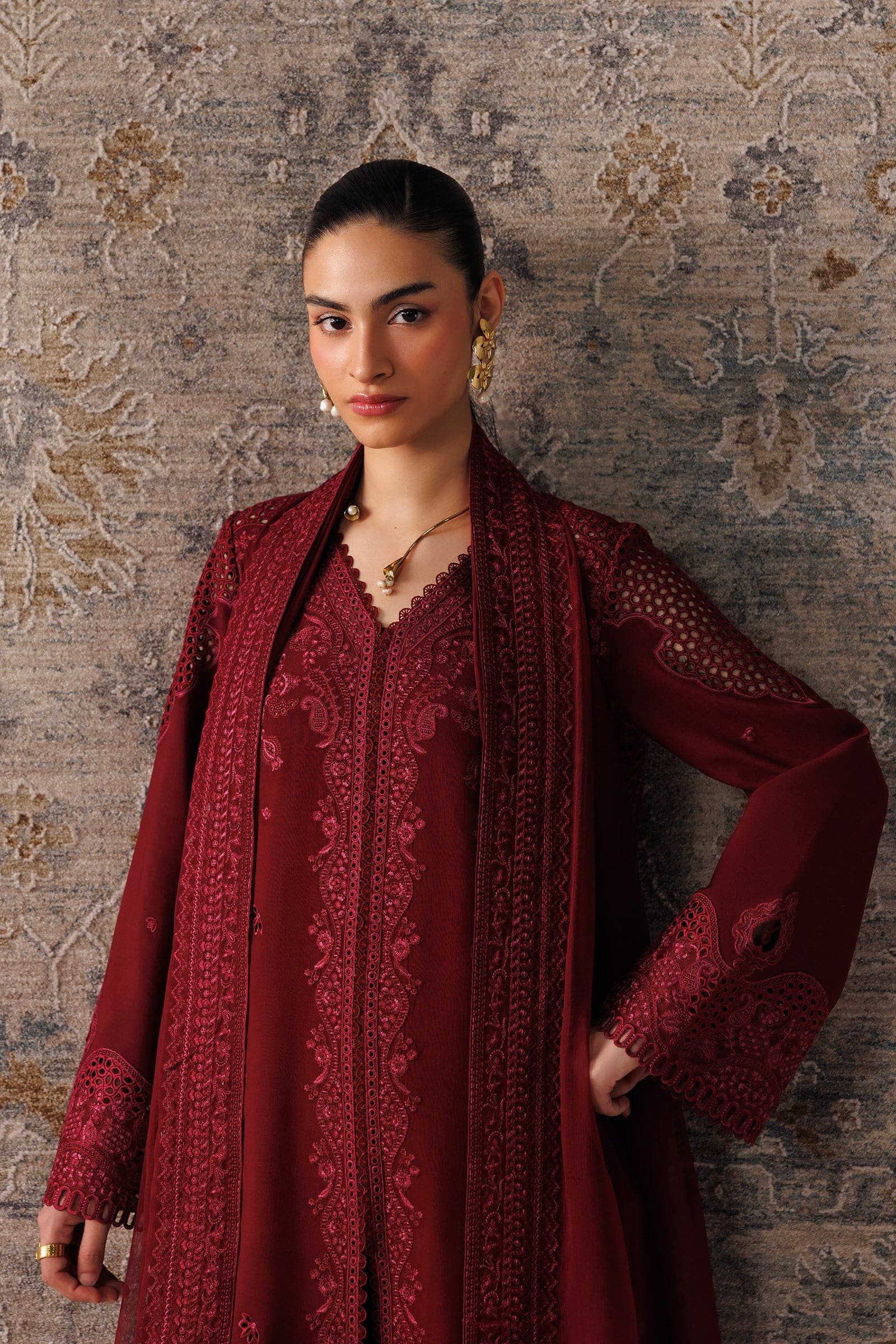 Qline Linen ’26 Qalamkar | QLW-08 NEIRAH - Image 2