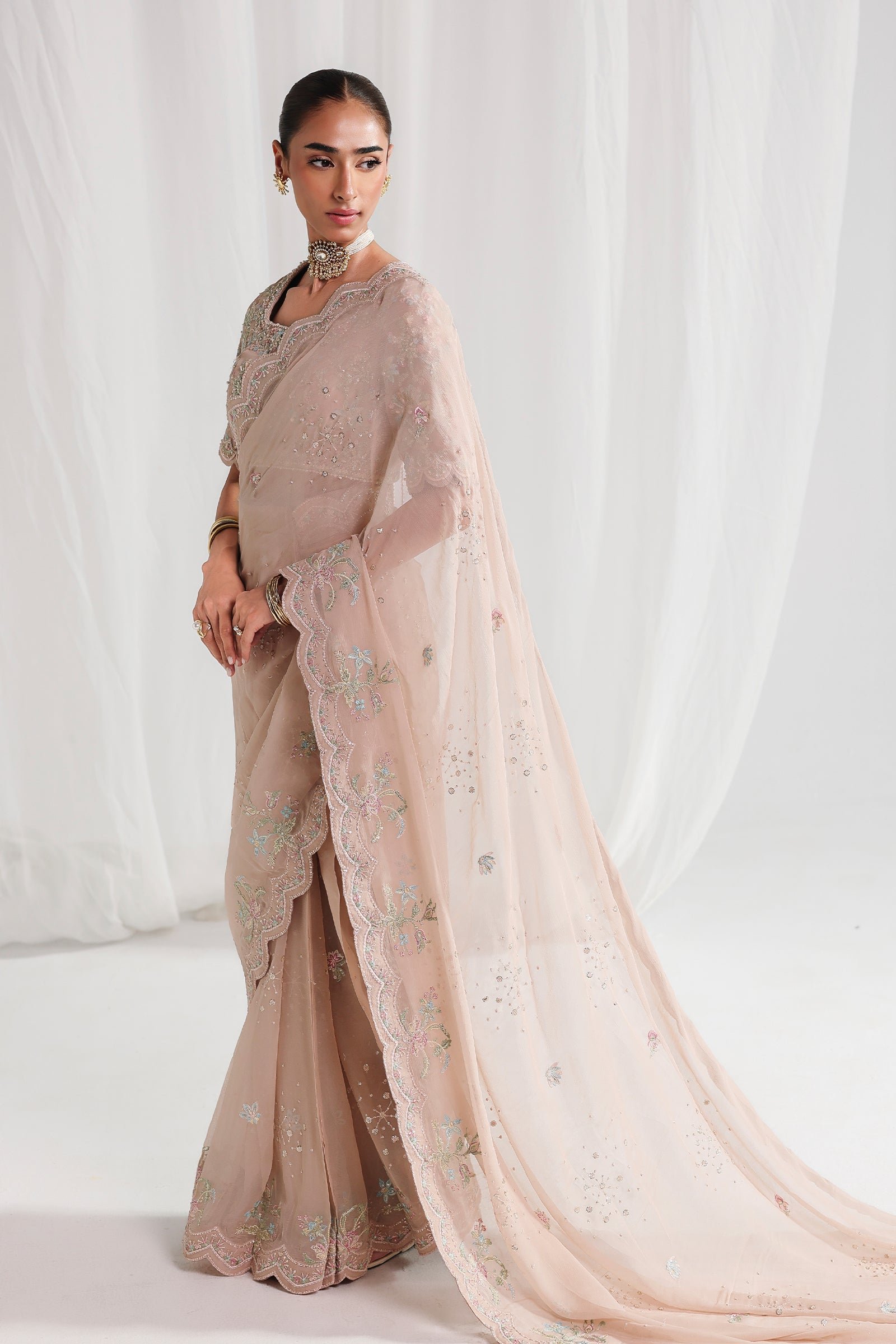 Qalamkar Chiffon Collection QCC-04 NOVERA - Image 4