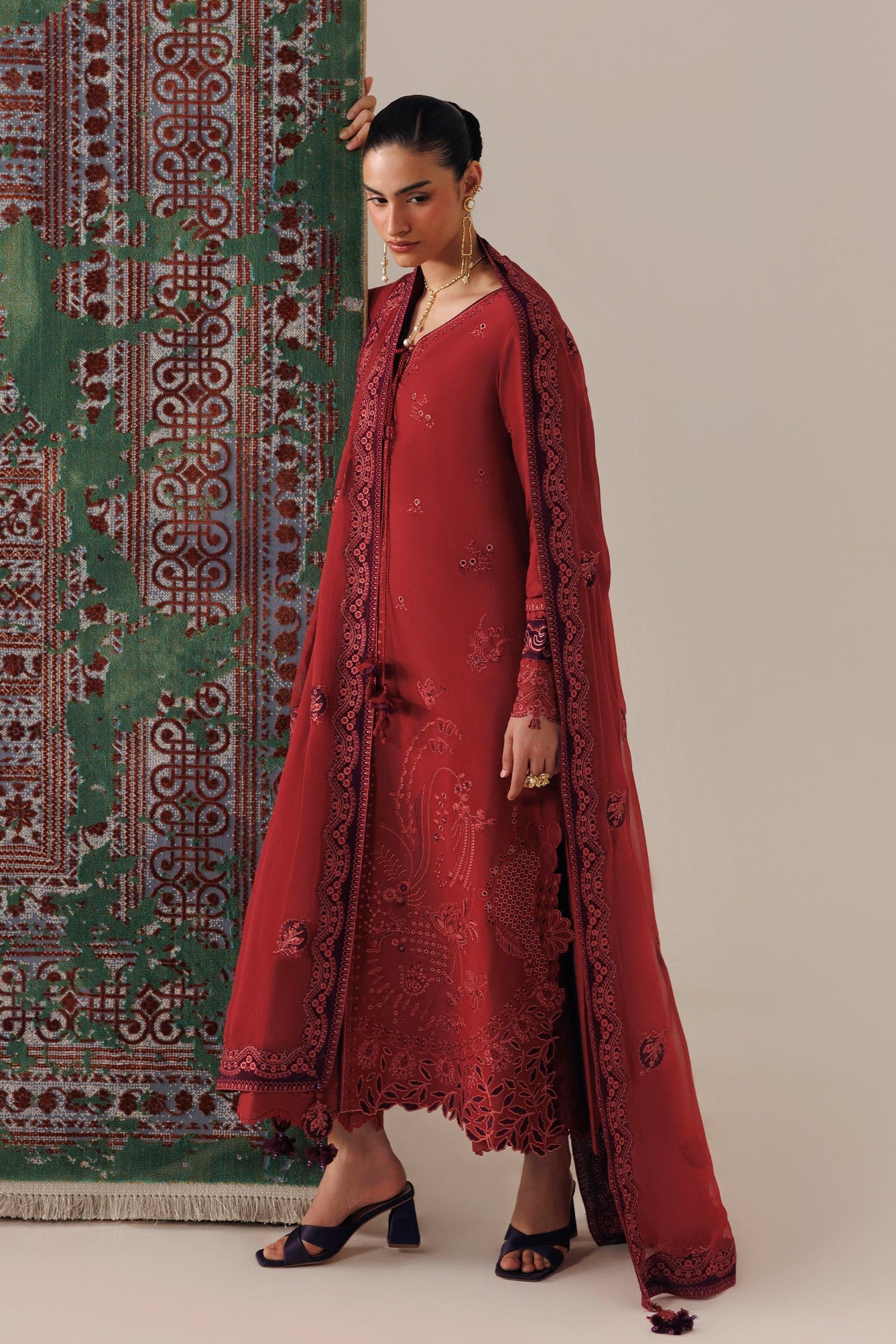 Qline Linen ’26 Qalamkar | QLW-03 ZAIRA