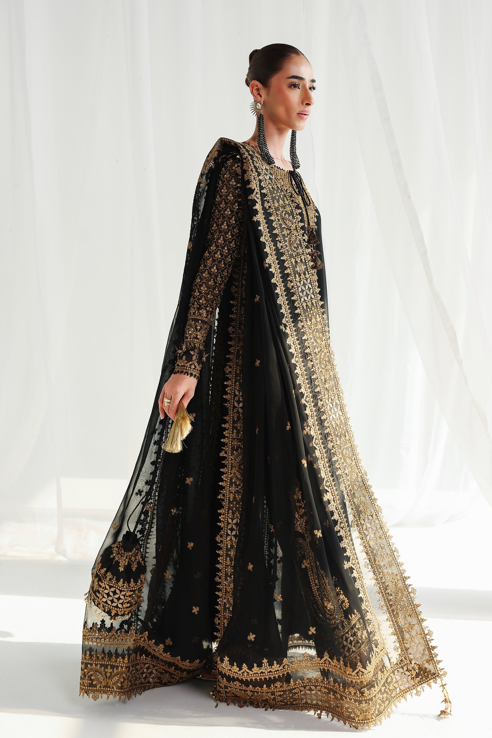 Qalamkar Chiffon Collection QCC-06 WALIYA - Image 4