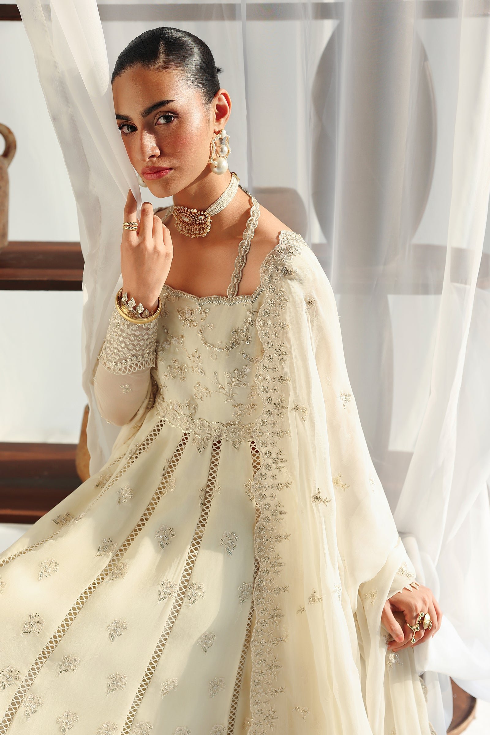 Qalamkar Chiffon Collection QCC-07 AMERA - Image 4