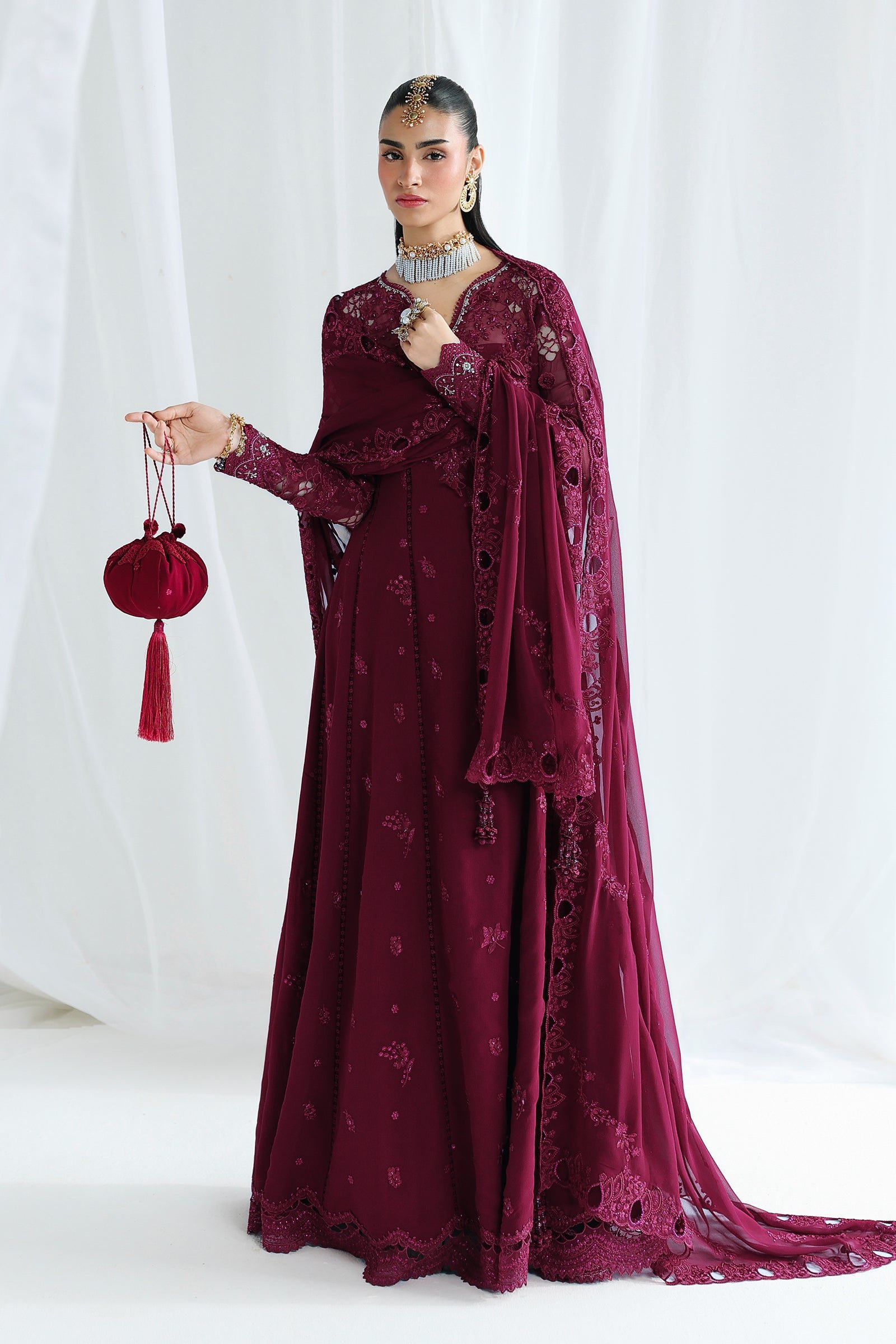 Qalamkar Chiffon Collection QCC-03 WAFA