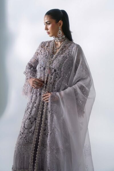 Maria B Mbroidered BD-3105 3 Piece Unstitched Embroidered Organza Suit