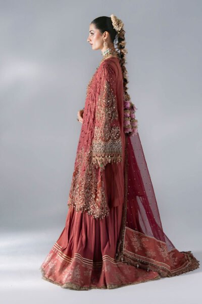 Maria B Mbroidered BD-3108 3 Piece Unstitched Embroidered Organza Suit